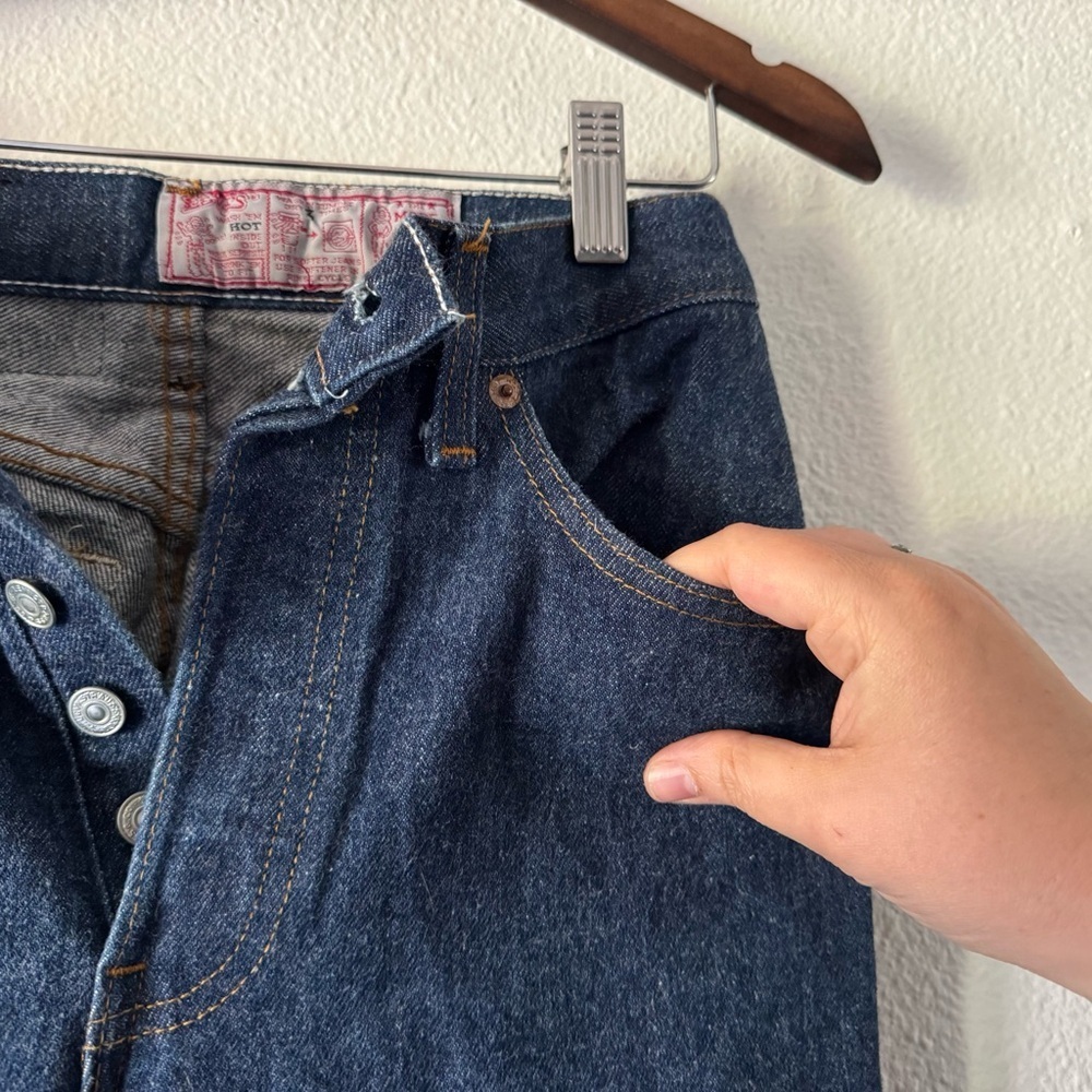 Levi's Vintage Original 501 Button Fly 80’s Rare Blue Jeans High Rise - Picture 9 of 16
